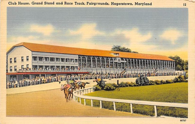 Club House, Grand Stand Race Track Fairgrounds - Hagerstown, Maryland MD