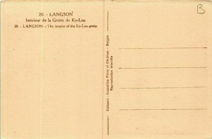 CPA AK Langson Interieur de la Grotte de Ky-Lua VIETNAM-INDOCHINA (840599)