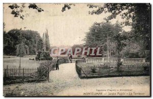 Old Postcard Montelimar Public Garden Terrace