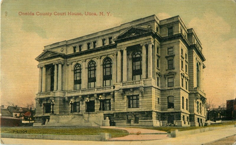 c1910 Oneida County Court House, Utica, N. Y. Vintage Postcard