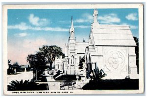 c1910's Tombs In Metairie Cemetery New Orleans Louisiana LA Antique Postcard