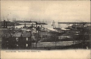 Tuck Baltimore Maryland MD Harbor Basin c1910 Vintage Postcard