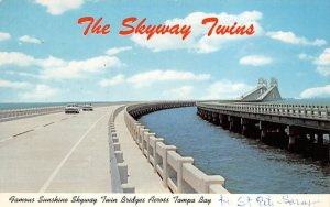 Skyway Twin Bridges Across Tampa Bay Florida  