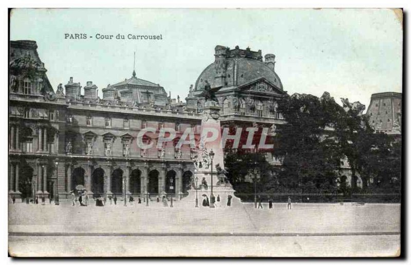 Paris Old Postcard Court of Carousel