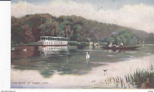 OXFORDSHIRE, England, UK, 1900-10s; The River at Marsh Lock, TUCK # 6394