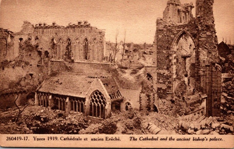 Belgium Ypres 1919 Cathedrale et ancien Eveche