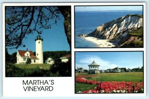 MARTHA'S VINEYARD, MA ~ West Chop Lighthouse, Oak Bluffs 1994 ~  4x6 Postcard