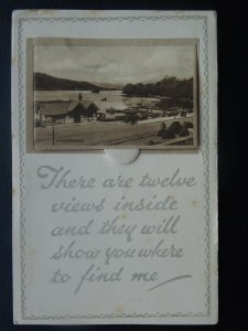 Cumbria 12 Image NOVELTY The English Lake District PULL-OUT c1930's Postcard