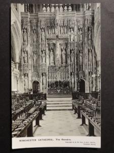 Hampshire WINCHESTER Cathedral The Reredos - Old RP Postcard