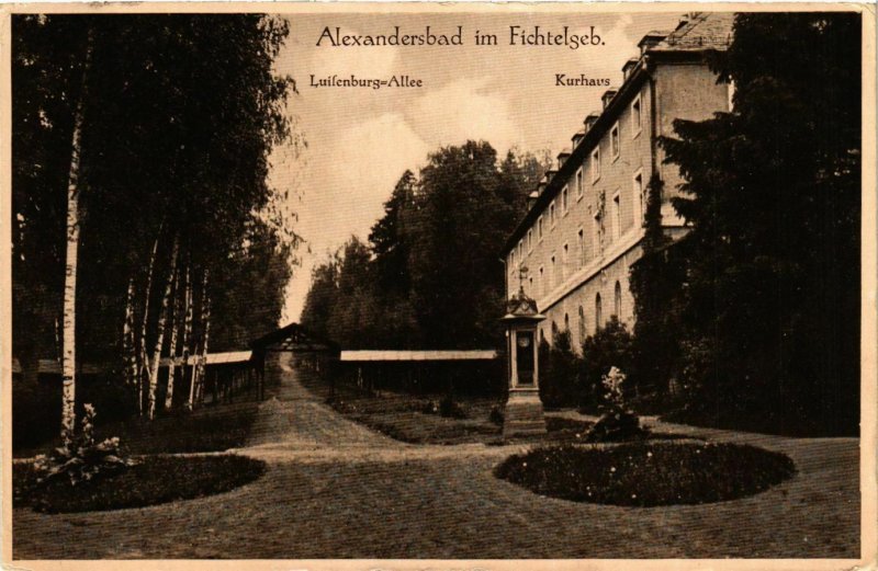 CPA AK Alexandersbad - Luifenburg-Allee - Kurhaus GERMANY (965374)