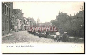 Old Postcard Bruges Wharf Menetriers