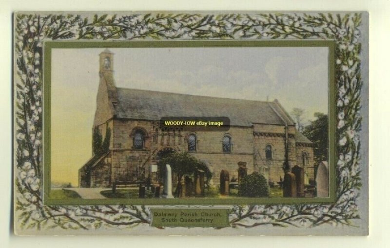 cu0978 - Parish Church , Dalmeny , South Queensferry , Scotland - postcard