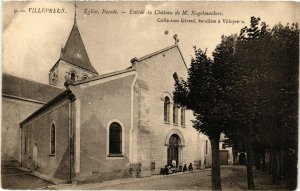 CPA VILLEPREUX - Église Facade - Entrée du Chateau de M. Nugelmackers (246870)