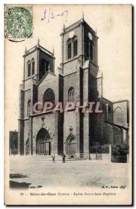 Old Postcard Rive de Gier St. John the Baptist Church