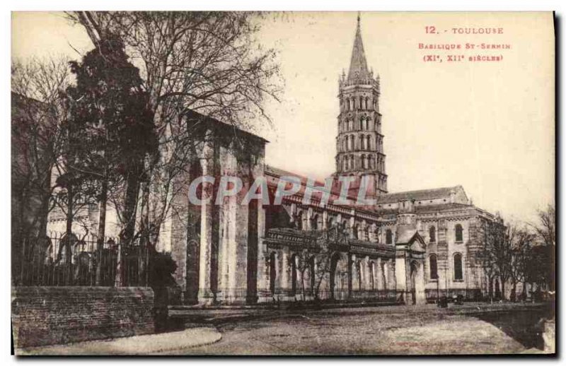 Postcard Old Toulouse St Sernin Basilica