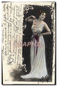 Old Postcard Fantasy Theater Woman Toledo