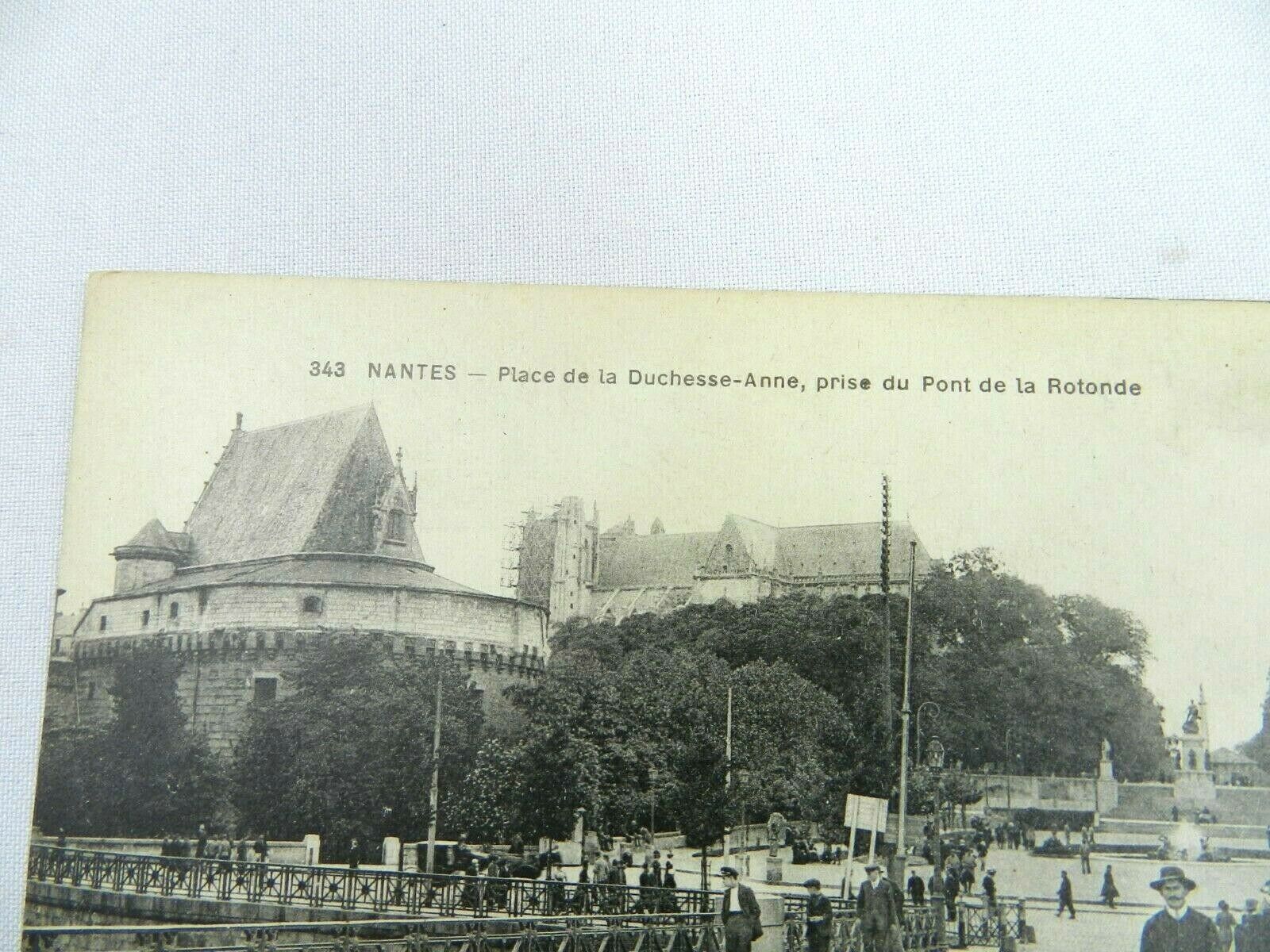 Vintage Postcard NANTES Place de la Duchesse-Anne Prise du Pont de la ...