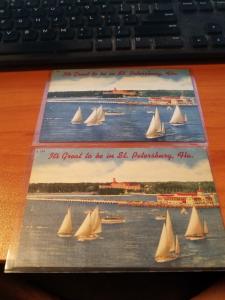 Antique/Vintage Florida Postcard, Its Great to be in St. Petersburg, Fla.