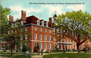 Illinois Champaign-Urbana Ilini Union Buidling University Of Illinois 1952 Cu...