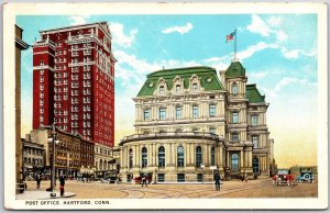 Post Office Hartford Connecticut CT Street View & Buildings Structures Postcard