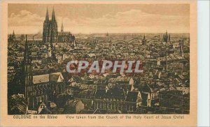 Postcard Old Cologne on the Rhine View taken from the Holy Heart of Jesus Christ