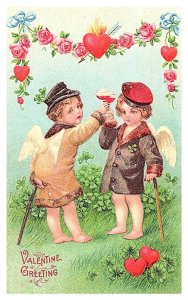 Valentine, Children angels toasting