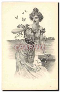 Old Postcard Fantasy Illustrator Woman