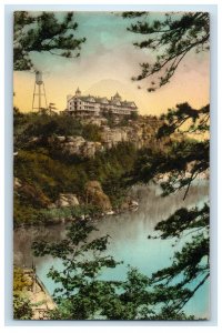 Cliff House Wildmere Saddle Lake Minnewaska Ulster Co. NY Handcolored Postcard