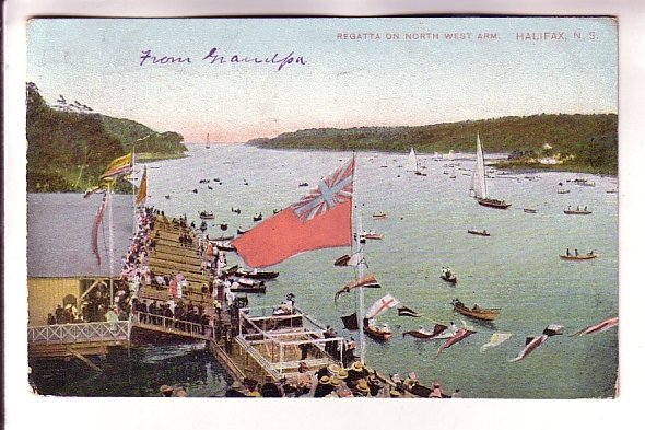 Regatta on North West Arm, Halifax, Nova Scotia,  Used 1908