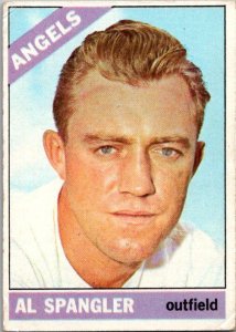 1966 Topps Baseball Card Al Spangler California Angels sk1991