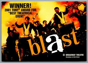 Postcard Theatre c2001 Blast! James Mason Musical Broadway Theatre New York City