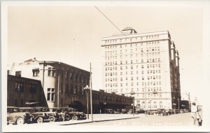 Calgary Alberta CPR Hotel and Depot Palliser Hotel RPPC Postcard G15 