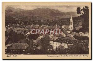 Old Postcard Gap Vue Generale in Dond Massif Piolit