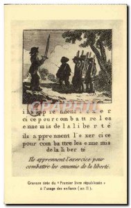 Old Postcard Revolution Engraving tiree the first book was the Republican & #...