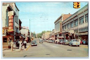 1958 Aurora Street Exterior Building Street Ironwood Michigan Vintage Postcard