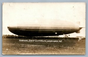 LAKEHURST NJ GRAF ZEPPELIN ANTIQUE REAL PHOTO POSTCARD RPPC dirigible