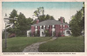 Vintage Postcard 1930's Principal's House Northfield Seminary East Northfield MA