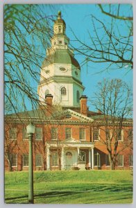 Government Bldg~State House Annapolis MD est 1772~Plastichrome Vintage Postcard