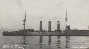 British Royal Navy RPPC Photo HMS Essex Cruiser 1910