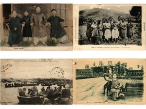 VIETNAM INDO CHINA 29 Vintage Postcards ALL POOR CONDITION Pre-1940 (L5824)