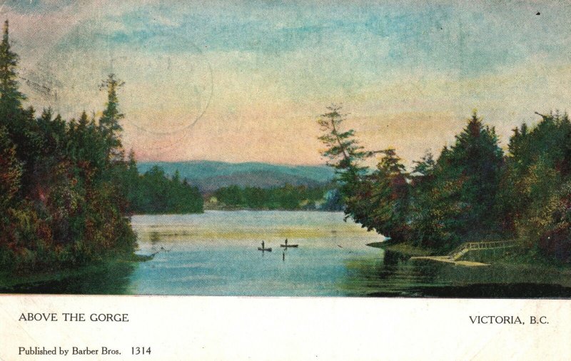 Vintage Postcard Above The Gorge Victoria British Columbia Canada CAN
