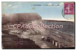 Old Postcard Criel Beach The Beach and Mont Joli Bois