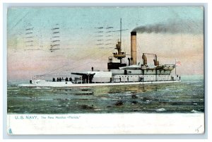 1905 The New Monitor Florida US Navy New York City NY Tuck Art Postcard 