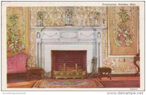 Mississippi Nathcez Propinquity Fireplace 1945 Curteich