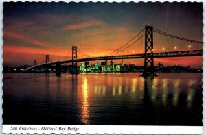 Postcard - San Francisco-Oakland Bay Bridge - San Francisco, California