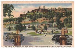 BUTTE COUNTY CALIFORNIA THE MAIN HOTEL AT RICHARDSON SPRINGS 1938 LINEN POSTCARD