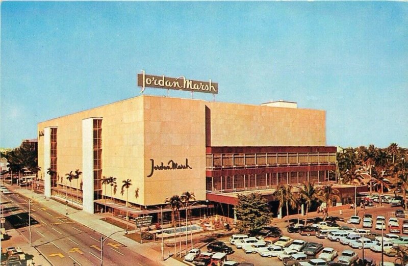 c1950s Jordan Marsh Department Store - Biscayne Blvd. Miami Fla - Cars  Postcard