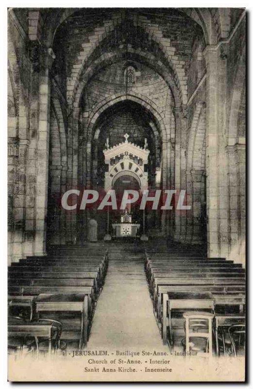 Israel - Jerusalem - Basilica Ste Anne - Church of St Anne - Old Postcard