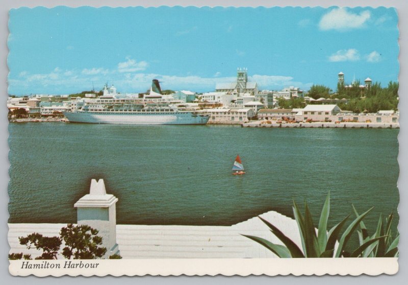 Transportation~Air View Ferry @ Hamilton Harbour~Continental Postcard 