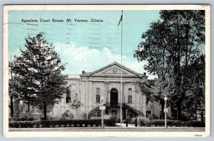 Appelate Court House, Mt Vernon, Vintage Illinois Postcard, PU 1950